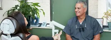 Dr. Bellafiore talking to a patient